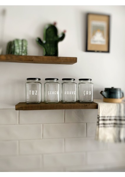 Beyaz Cam Kavanoz Seti 4'lü, 1000CC, Tuz, Şeker, Kahve ve Çay Için Ideal fiyatları