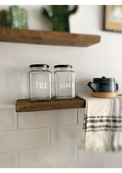 Beyaz Cam Kavanoz Seti 4'lü, 1000CC, Tuz, Şeker, Kahve ve Çay Için Ideal modelleri