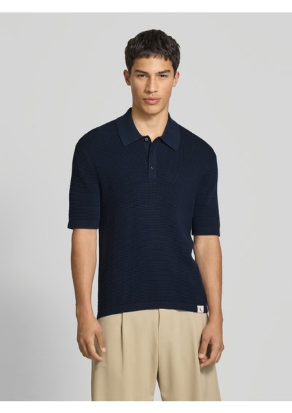 Ck LV04RC306G Ss Smooth Cotton Waffle Polo 14G Erkek Sweaters modelleri