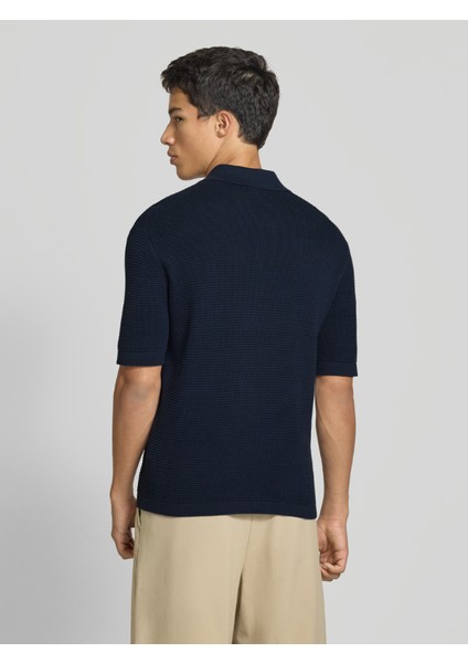 Ck LV04RC306G Ss Smooth Cotton Waffle Polo 14G Erkek Sweaters indirimleri