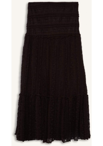 A Kesim Dantel Midi Etek F6601AX25AU