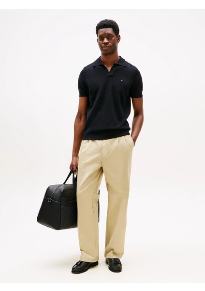 Th MW0MW39531 Knıtted Textured Polo Erkek Sweaters fırsatları