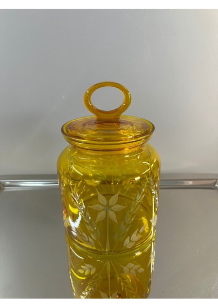 Renkli Orta Boy Kavanoz, Şık ve Kullanışlı, 1085 Cc, Dekorlu Tasarım