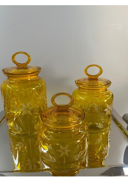 Renkli Orta Boy Kavanoz, Şık ve Kullanışlı, 1085 Cc, Dekorlu Tasarım modelleri