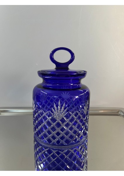 Renkli Dekorlu Orta Boy Cam Kavanoz 1.085 Cc, Mavi, Dayanıklı ve Şık Tasarım fiyatları