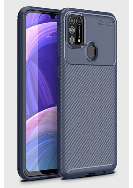 Samsung Galaxy M31 Kılıf Auto Focus Karbon Kapak - Lacivert fiyatları