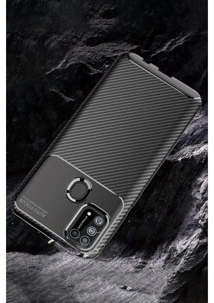 Samsung Galaxy M31 Kılıf Auto Focus Karbon Kapak - Lacivert fırsatları