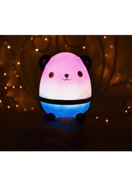 Mor ve Mavi Renkli Büyük Dekoratif Gece Lambası, Şık ve Hediye Seçenekleriyle.