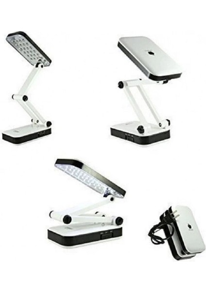 Şarjlı Masa Lambası, Ayarlanabilir Işık, Beyaz Renk, Şık ve Kullanışlı Tasarım