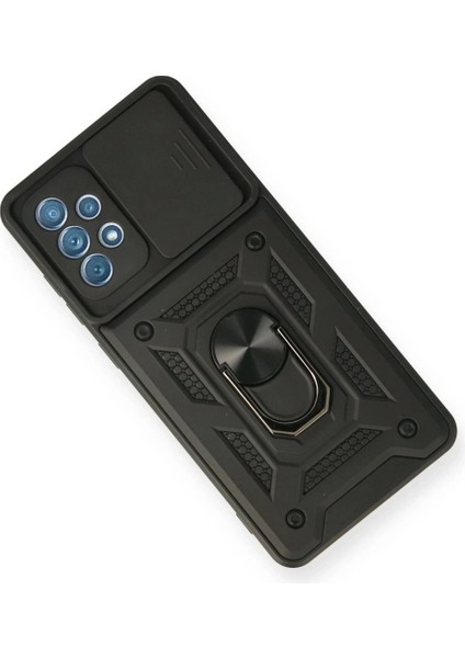 Samsung Galaxy A32 Kılıf Pars Lens Yüzüklü Silikon - Siyah modelleri