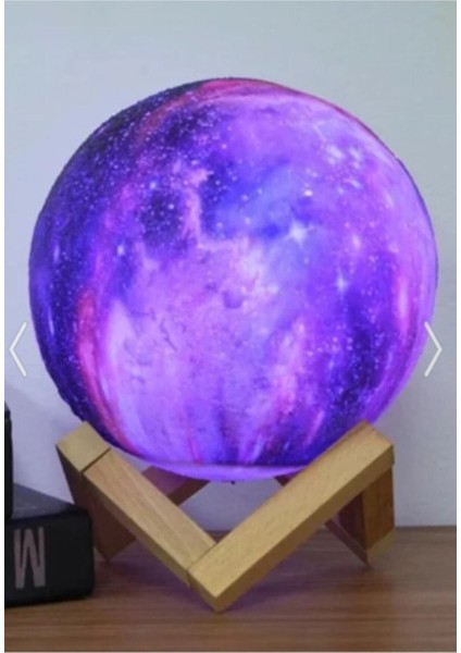 Çok Renkli 3D Standlı Galaksi Gezegen Gece Lambası