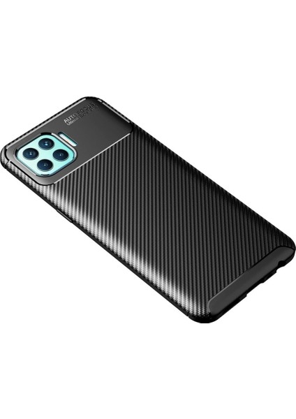 Oppo Reno 4 Lite Kılıf Auto Focus Karbon Kapak - Siyah fiyatları