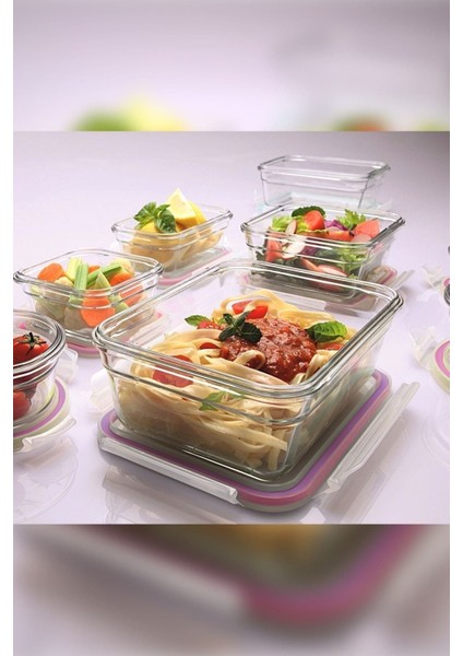 Kare Cam Saklama Kabı 2'li, 920 Ml, Şık ve Kullanışlı Ev Mutfak Ürünleri fırsatları