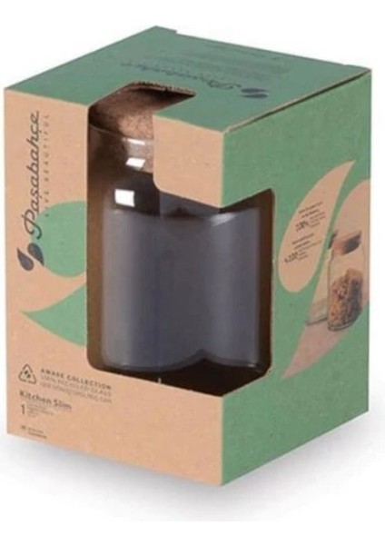 Yeşil Mantar Kapaklı Kavanoz Seti 3'lü, 575-860-1130 Cc, Şık ve Kullanışlı Mutfak Gereci