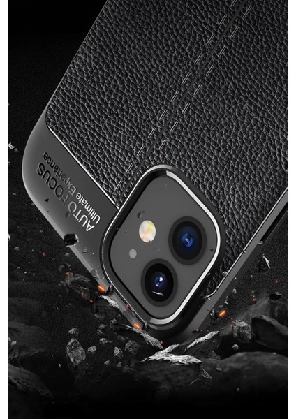 iPhone 12 Mini Kılıf Auto Focus Kapak - Siyah modelleri