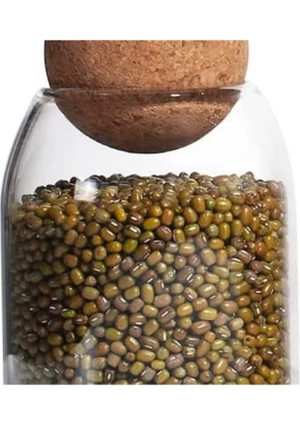 Kahverengi Mantar Kapaklı Isıya Dayanıklı Cam Saklama Kabı, Gıda ve Baharat Deposu modelleri