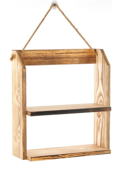 Iki Katlı Ahşap Çok Amaçlı Raf, Şık ve Kullanışlı Depolama Çözümü indirimleri