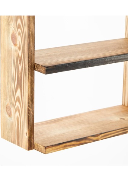 Iki Katlı Ahşap Çok Amaçlı Raf, Şık ve Kullanışlı Depolama Çözümü