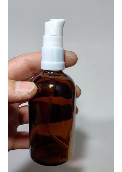 100 ml Amber Cam Sprey Şişe, Sızdırmaz, Pompa Kapaklı, 50 Adet