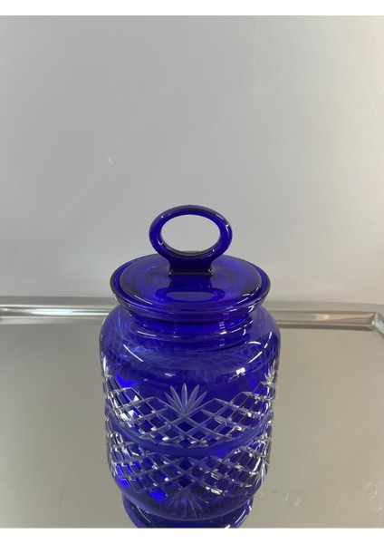 Renkli 635 cc Küçük Boy Dekorlu Cam Kavanoz