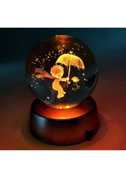 Renkli Işıklı Cam Küre, Şık ve Eğlenceli Dekorasyon Parçası