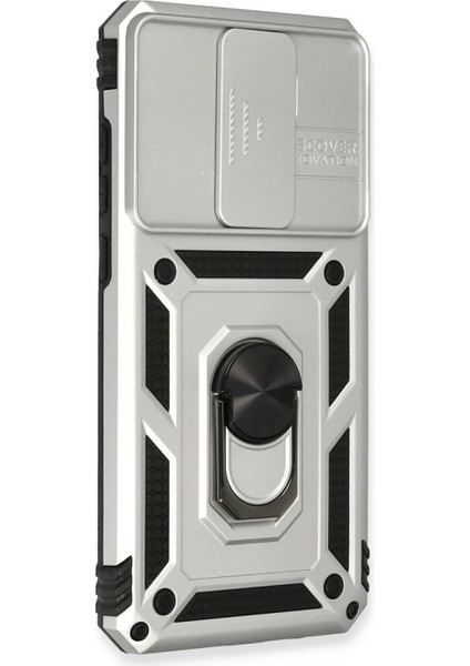 Xiaomi Redmi Note 8 Pro Kılıf Pars Lens Yüzüklü Silikon - Gümüş fiyatları