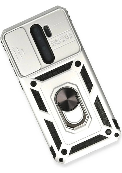 Xiaomi Redmi Note 8 Pro Kılıf Pars Lens Yüzüklü Silikon - Gümüş modelleri