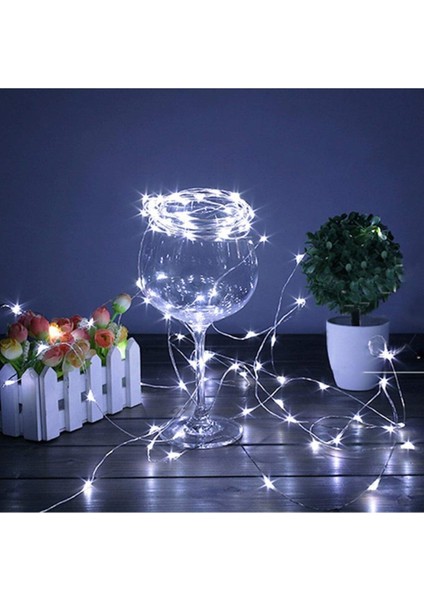 Pilli 5 Metre Dekoratif Peri LED Beyaz Aydınlatma Süsleme Lambası indirimleri