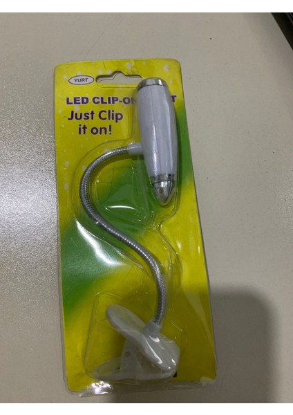 Oynar Başlıklı, Led'li Ufo Tarzı Masa Lambası, Mandallı, Beyaz Renkli Işık Kaynağı