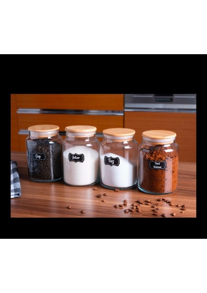 Turuncu 4’lü 800CC Bambu Kapaklı Cam Kavanoz Seti, Pratik ve Şık Saklama Çözümleri fiyatları