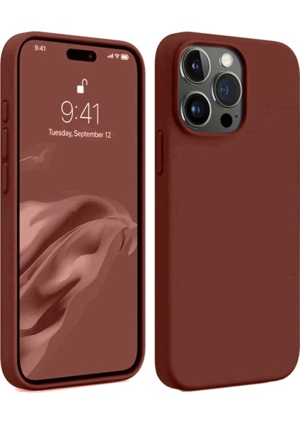 iPhone 15 Pro Max Kılıf First Silikon - Bordo