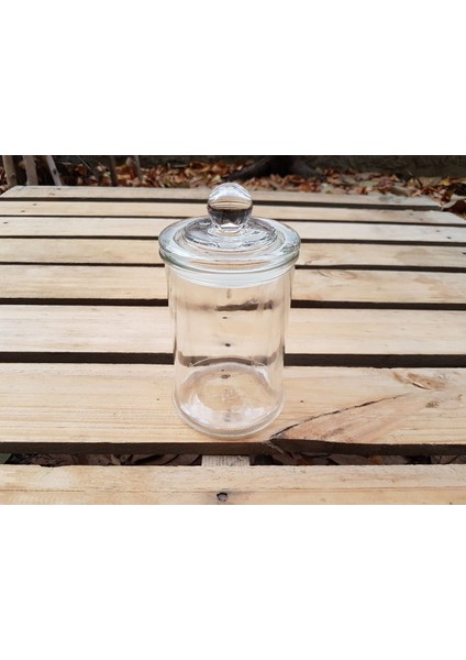 Şık Siyah Küçük Cam Kavanoz, Dekoratif ve Kullanışlı Tasarım