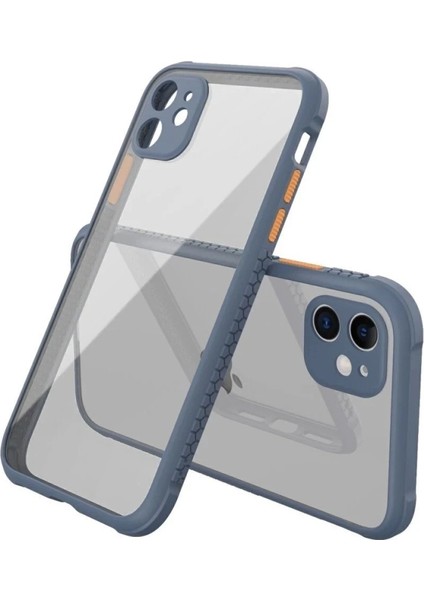 iPhone 12 Mini Kılıf Miami Şeffaf Silikon - Gri