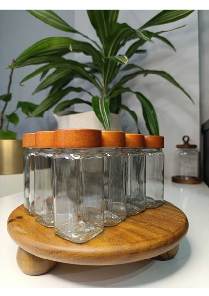 12'li Cam Baharat Seti, Şık ve Kullanışlı Kapaklı Tasarım ile Mutfağınıza Şıklık Katın modelleri