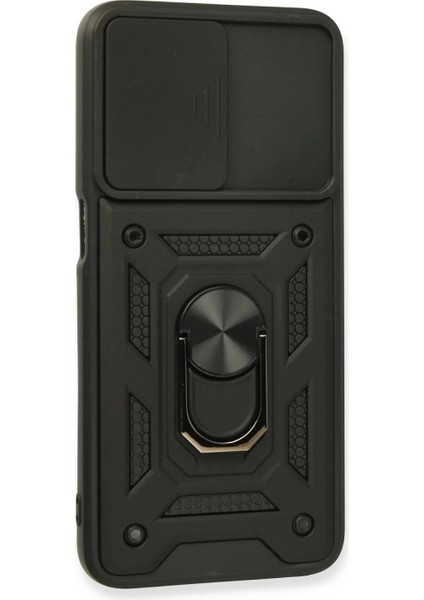 Oppo A16 Kılıf Pars Lens Yüzüklü Silikon - Siyah modelleri