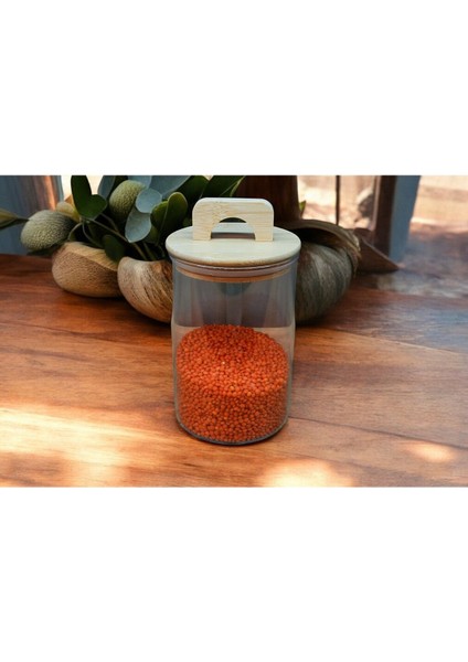 Şık 2'li Set Cam Saklama Kabı, Bambu Tutma, 1000 Ml, Beyaz Renk fiyatları