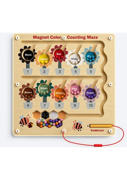 Çocuklar Için Renkli Vız Vız Arı Mıknatıslı Labirent Oyun Seti