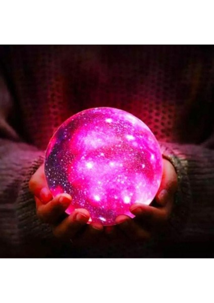 6 Renkli 3D Galaksi Gezegen Gece Lambası Büyük Boy, Dekoratif ve Şık Tasarım fiyatları