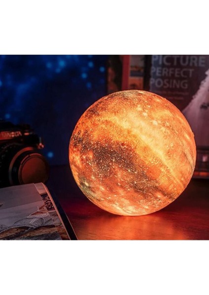 6 Renkli 3D Galaksi Gezegen Gece Lambası Büyük Boy, Dekoratif ve Şık Tasarım modelleri