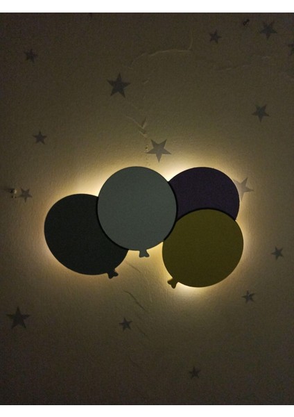 Renkli Çocuk Odası Dekoratif Gece Lambası, Tatlı ve Sıcak Atmosfer Yaratır