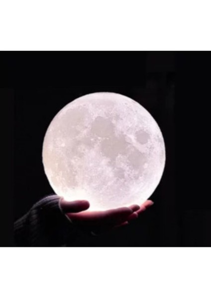 3D Ay Gece Lambası, Dekoratif Küre LED Başucu Işığı, Beyaz Renk fiyatları