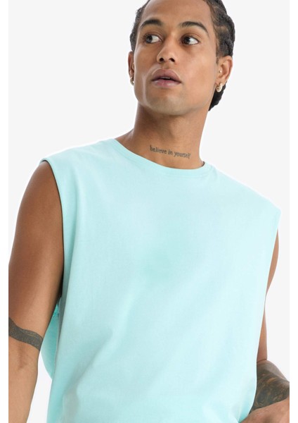 Boxy Fit Bisiklet Yaka Sporcu Atlet A1821AX25HS