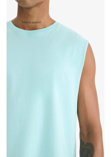 Boxy Fit Bisiklet Yaka Sporcu Atlet A1821AX25HS