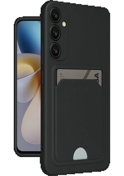 Samsung Galaxy M15 Kelvin Kartvizitli Silikon - Siyah