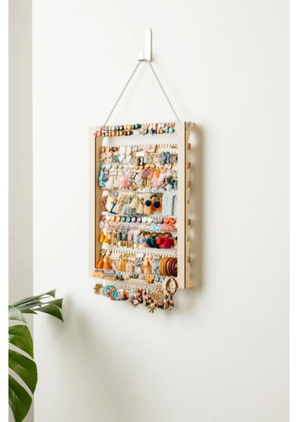 Ekru Desmo Concept Küpe Teşhir Standı, Şık Ve Kullanışlı Takı Düzenleyici. indirimleri