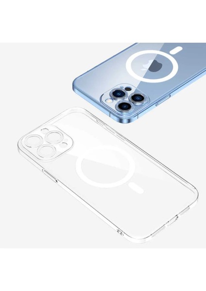 Iphone 13 Pro Max Kılıf Kamera Lens Korumalı Magsafe Destekli Şeffaf Darbe Emici Sert Kapak modelleri