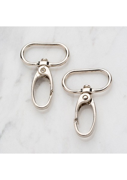 3 cm 2'li Gümüş Rengi Makrome Anahtarlık Kan