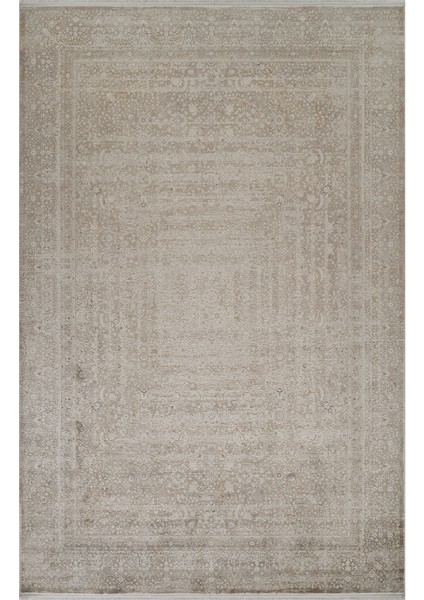 Halı Aura 2845 Krem Viskon 120 Tarak Özel Tezgah Üst Kalite Halı