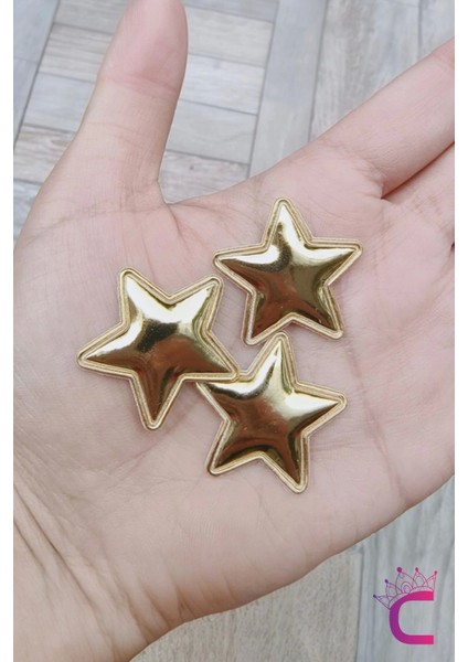 6'lı Parlak Pu Deri Yıldız Pens Saç Tokası Seti Gold - Renkli Yıldızlı Toka Çocuk Saç Süsü Aksesuar fırsatları