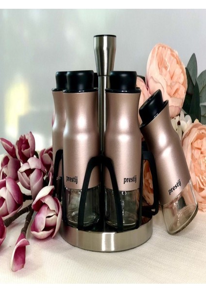 Şık 7’li Rose Baharat Seti, Lezzetli Yemekler Için Ideal Seçim